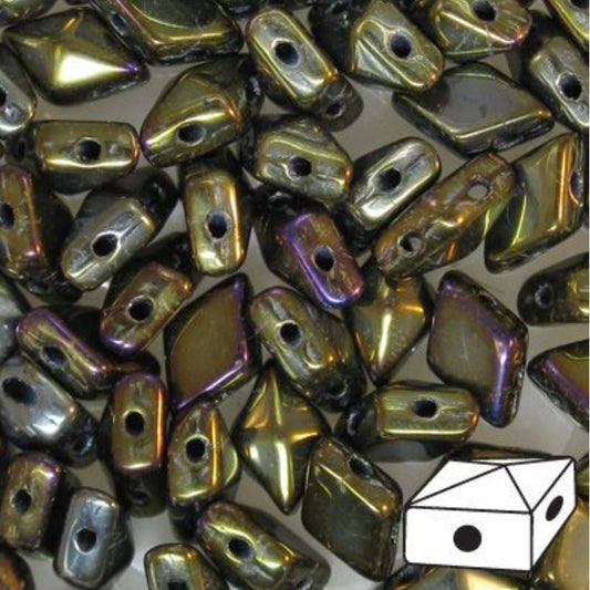 Bead Master Diamonduo 8 x 5 mm 23980-21415 Perles d'iris marron - 40 perles
