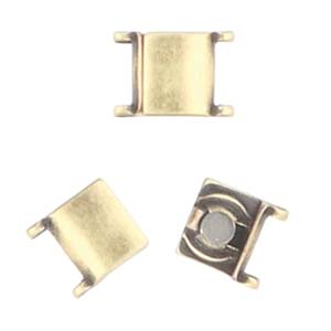 Cymbal™ Axos II  11/0 Delica Magnetic Clasp, 17.3 x 9.4 mm, 24k Gold Plate, Antique Silver Plated or Antique Brass Plated - 1 Clasp