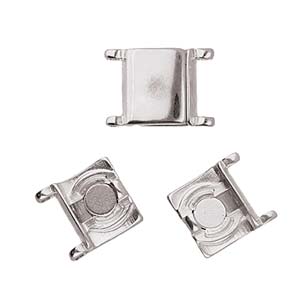 Cymbal™ Axos II  11/0 Delica Magnetic Clasp, 17.3 x 9.4 mm, 24k Gold Plate, Antique Silver Plated or Antique Brass Plated - 1 Clasp