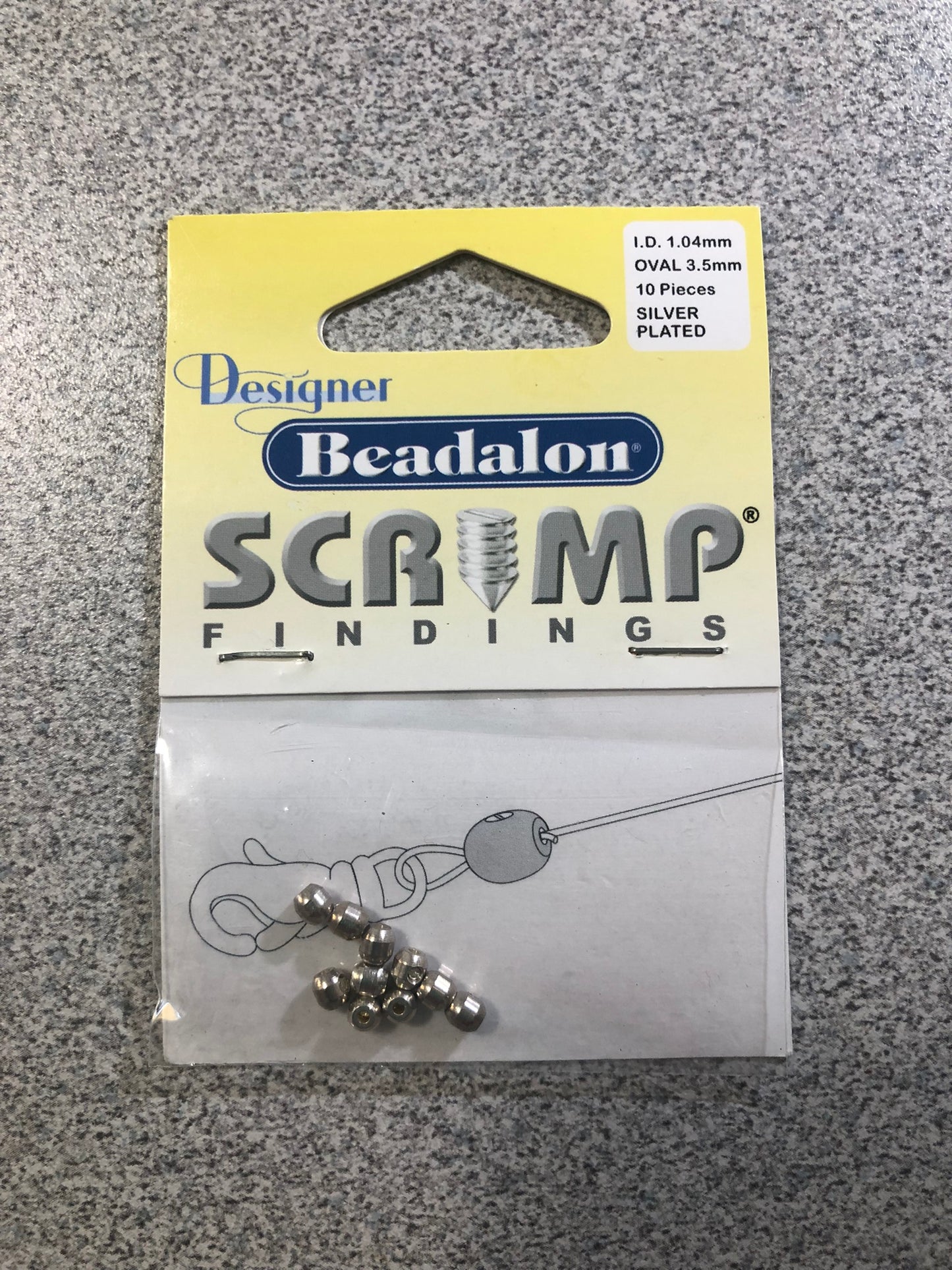 Beadalon Designer Scrimp Findings, postříbřený - oválný 3,5 mm - 10 kusů