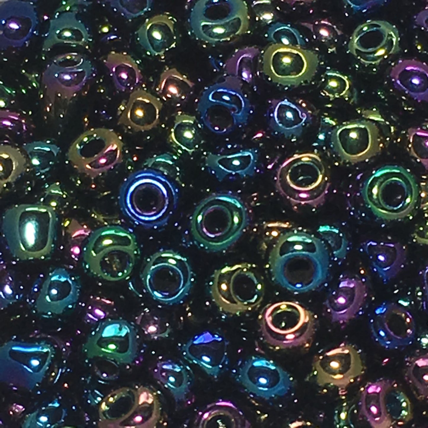 8/0 Perles de graines d’iris arc-en-ciel, 5 ou 10 g