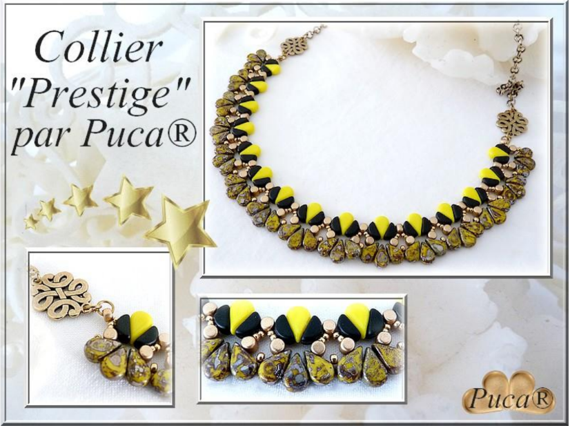 "Prestige"© Necklace par Puca® Free Beading Pattern