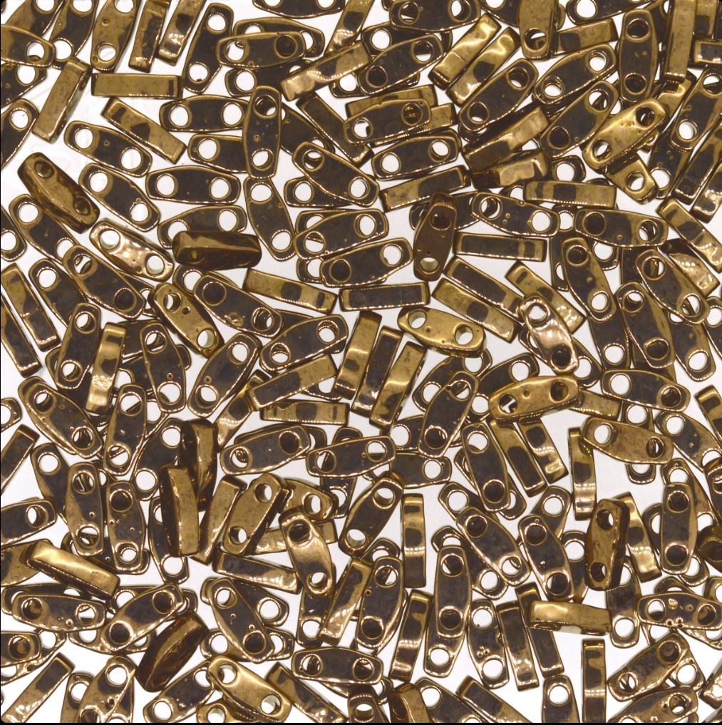 Miyuki Quarter Tila QTL-457 5 x 1,2 mm kovové tmavě bronzové korálky - 5 nebo 10 g