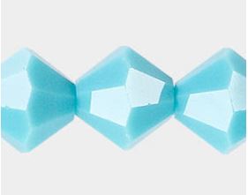 Swarovski 5301 tyrkysové křišťálové bikonové korálky, 4 mm, 4 korálky