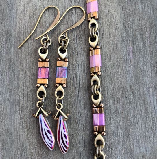 Kolympos Chain Bracelet et Boucles d’oreilles Téléchargement numérique gratuit Modèle de perles/Tutoriel/Instructions/Comment (Cliquez sur le lien ci-dessous)