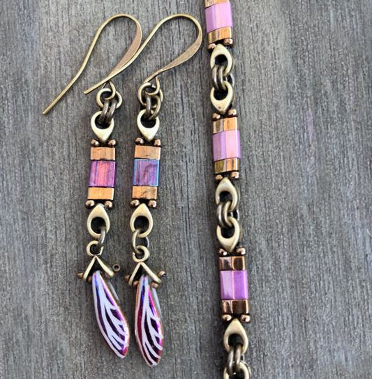 Kolympos Chain Bracelet and Earrings Free Digital Download Beading Pattern/Tutorial/Instructions/How To (DO NOT ADD TO CART - Click on Link on Pattern Page)