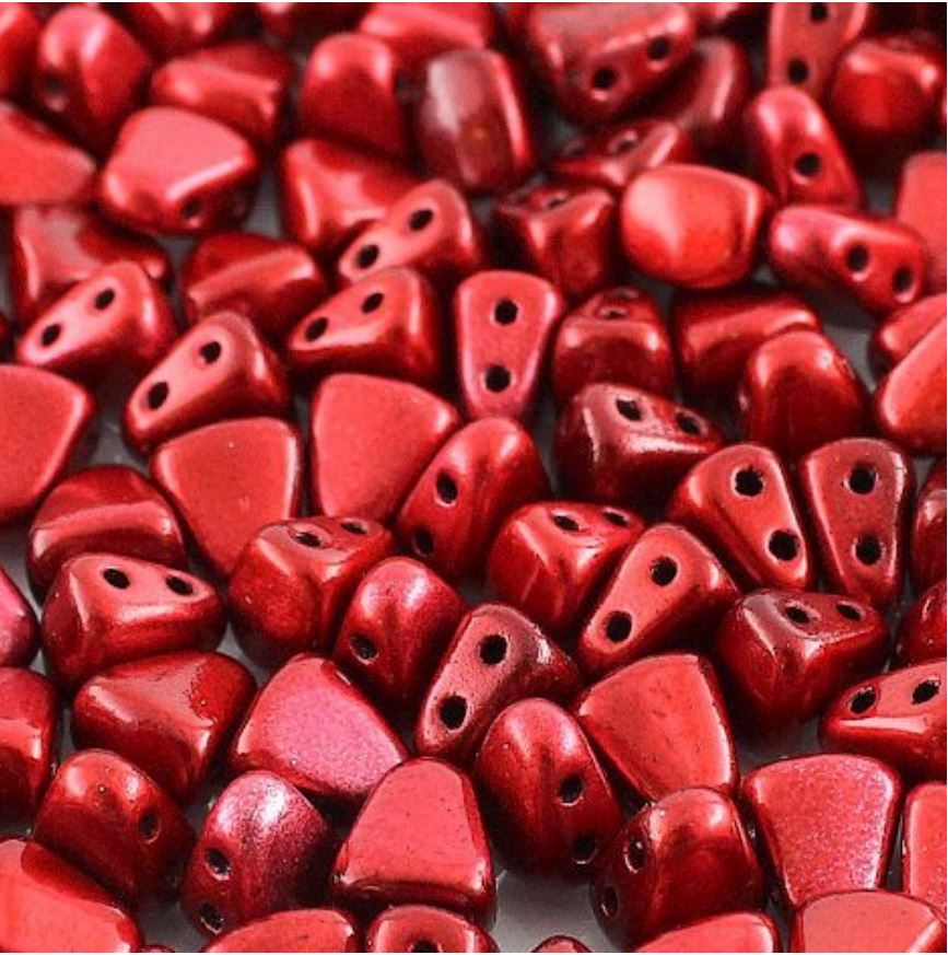 Matubo NIB-BIT 23980-24209 Metalust Rouge à Lèvres Rouge Perles 6 x 5 mm - 40 Perles