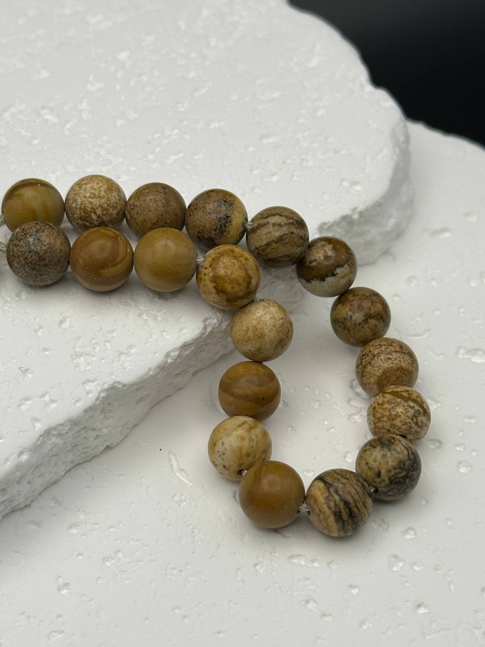 picture jasper 8 mm beads