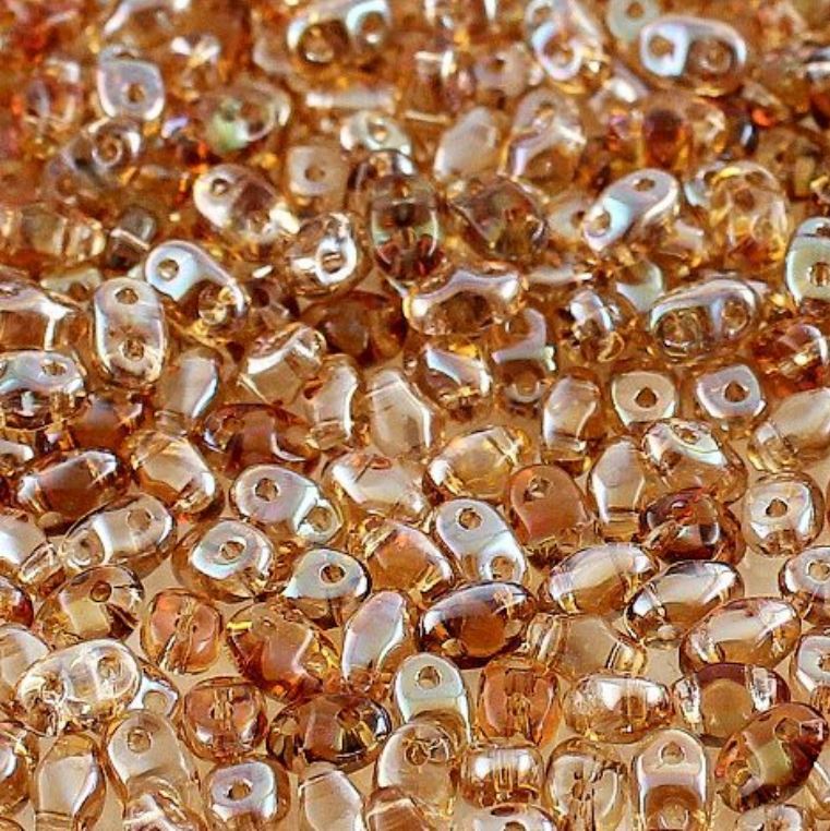 Matubo MiniDuos 2 x 4 mm 10060-22501 Topaz Celsian Beads - 5 nebo 10 gramů