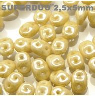 Matubo Superduo 2.5 x 5 mm 03000-14413 Chalk Orange Luster Beads - 5 Grams