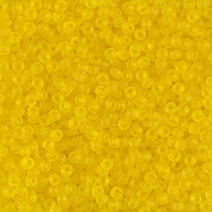 Miyuki 11-136F 11/0 Perles de rocaille jaune mat transparent - 5 ou 10 g