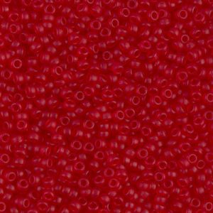 Miyuki 11-141F 11/0 matné průhledné červené rokajlové perličky - 5 nebo 10 g