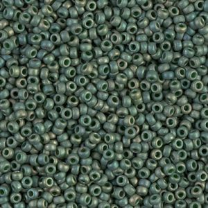 Miyuki 11-2031 11/0 Perles de graines lustre vert sauge métallisé mat - 5 ou 10 g