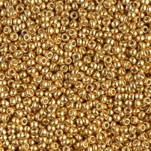 Miyuki 11-4202 11/0 Perles de rocaille dorées galvanisées Duracoat - 5 ou 10 g