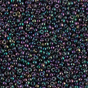 Miyuki 11-455D 11/0 Perles de graines d'iris violet/vert métallisé - 5 ou 10 g
