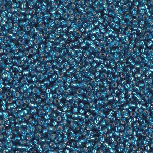 Miyuki 15-1425 15/0 Perles de rocaille en zircon bleu doublées d'argent - 1, 2 ou 5 g