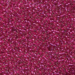 Miyuki 15-1436   15/0 Silver Lined Transparent Raspberry Seed Beads - 2 or 5 gm