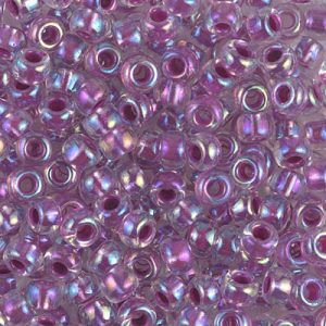 Miyuki 6-264    6/0 Raspberry Lined Crystal AB Seed Beads - 5 or 10 gm