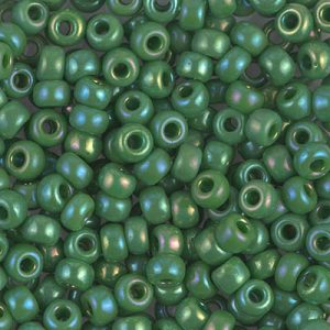 Miyuki 6-411FR # 6/0 Matné neprůhledné zelené perličky AB - 5 nebo 10 g