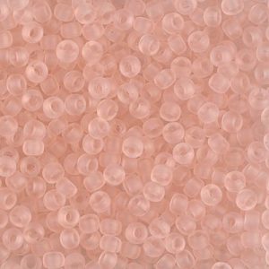 Miyuki 8-155F 8/0 Perles de graines de rose thé clair transparent mat - 5 ou 10 g