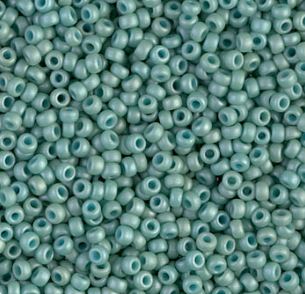 Miyuki 8-2028   8/0 Fancy Frosted Pale Seafoam Green Seed Beads - 5 or 10 gm