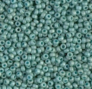 Miyuki 8-2028 8/0 Perles de graines vertes en mousse de mer pâle givrée fantaisie - 5 ou 10 g
