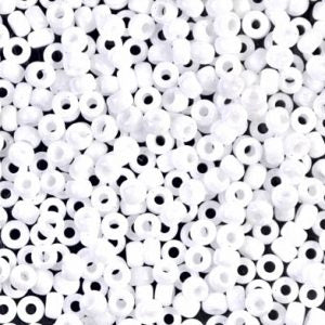 Miyuki 8-402 8/0 neprůhledné bílé rokajlové perličky - 5 nebo 10 g
