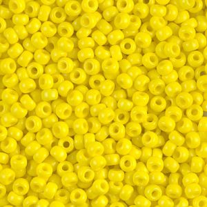 Miyuki 8-404 8/0 Perles de graines jaunes opaques - 5 ou 10 g