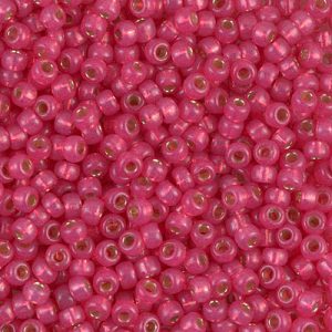 Miyuki 8-4239 8/0 Duracoat Silver Lined Perles de rocaille rose vif - 5 ou 10 g