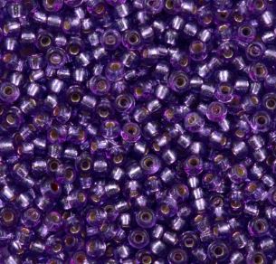 Miyuki 8-4278 8/0 Duracoat Silver Lined Dyed Perles de graines de lavande - 5 ou 10 g