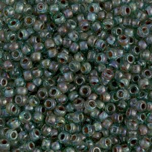 Miyuki 8-4506 8/0 Perles de graines d'olivine transparentes Picasso - 5 ou 10 g