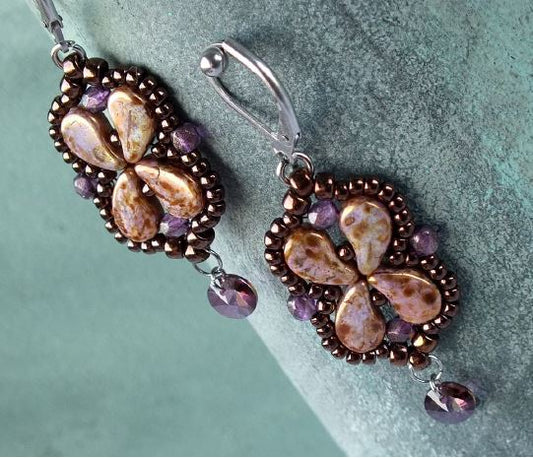 Arabesque Earrings Free Digital Download Beading Pattern/Tutorial/Instructions/How To (Click on Link Below)