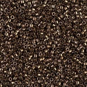 Miyuki Delica DB22 / DB022 / DB0022 11/0 Perles cylindre/tube en bronze métallisé, 5 ou 10 g