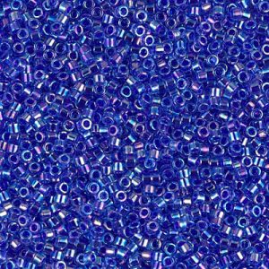 Miyuki Delica DB63 / DB063 11/0 Perles de cylindre/tube AB doublées de cristal bleu violet, 5 ou 10 g