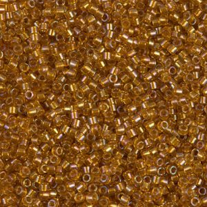 Miyuki Delica DB65 / DB065  11/0 Topaz Lined Crystal AB Cylinder/Tube Beads, 5 or 10 gm