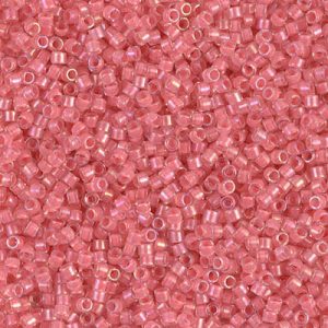 Miyuki Delica DB70 / DB070 11/0 Perles de cylindre/tube en cristal doublé rose rose, 5 ou 10 g