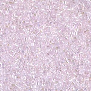 Miyuki Delica DB71 / DB071 11/0 Perles de cylindre/tube AB doublées de cristal rose, 5 ou 10 g