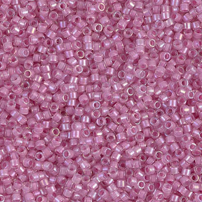 Miyuki Delica DB72 / DB072 11/0 Perles de cylindre/tube AB doublées de lilas pâle, 5 ou 10 g