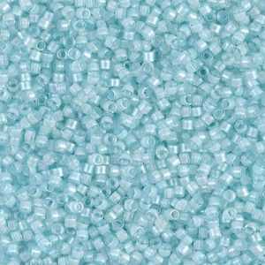 Miyuki Delica DB78 / DB078 11/0 Aqua Mist Lined Crystal AB Cylindre/Tube Perles, 5 ou 10 g