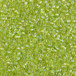 Miyuki Delica DB174 / DB0174 11/0 Perles de cylindre/tube Chartreuse transparente AB, 5 ou 10 g