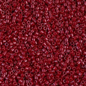 Miyuki Delica DB654 / DB0654 11/0 vně barvené neprůhledné brusinkové válečky/tube korálky, 5 nebo 10 g