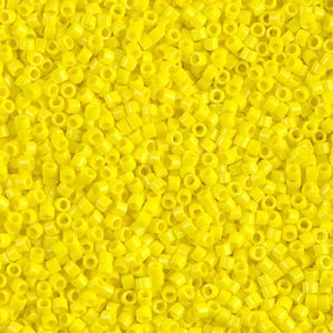 Miyuki Delica DB721 / DB0721 11/0 Opaque Yellow Cylinder/Tube Beads, 5 or 10 gm