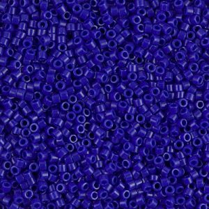 Miyuki Delica DB726 / DB0726 11/0 Perles cylindre/tube bleu cobalt opaques, 5 ou 10 g
