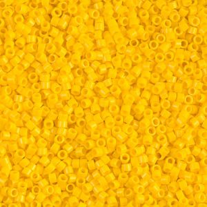 Miyuki Delica DB1132 11/0 Perles cylindriques/tubes jaune canari opaques, 5 ou 10 g