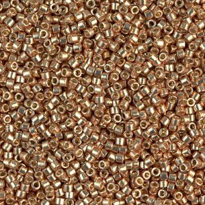 Miyuki Delica DB1834 11/0 Duracoat Galvanisé Champagne Cylindre/Tube Perles - 5 ou 10 g