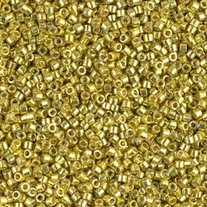 Miyuki Delica DB1835 11/0 Duracoat Galvanized Zest (Jaune) Perles cylindre/tube - 5 ou 10 g
