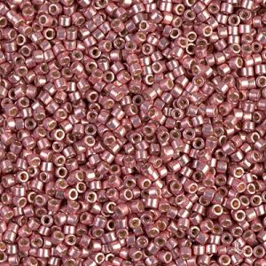 Miyuki Delica DB1839 11/0 Duracoat Galvanized Dark Coral Cylinder/Tube Beads - 5 nebo 10 gm
