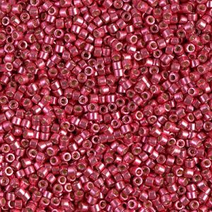Miyuki Delica DB1841 11/0 Duracoat Galvanized Light Cranberry Cylinder/Tube Beads - 5 nebo 10 gm