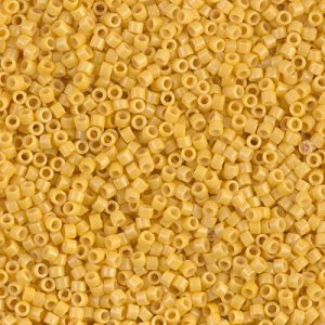 Miyuki Delica DB2102 11/0 Duracoat Opaque Jaune Banane Cylindre/Tube Perles, 5 ou 10 g