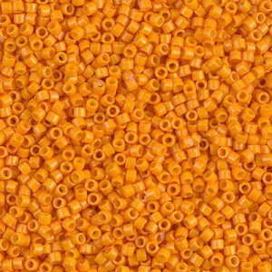 Miyuki Delica DB2104 11/0 Duracoat Opaque Kumquat Cylinder/Tube Beads, 5 nebo 10 gm